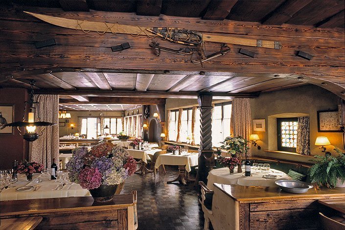 internal view of Chesa Grischuna in Klosters