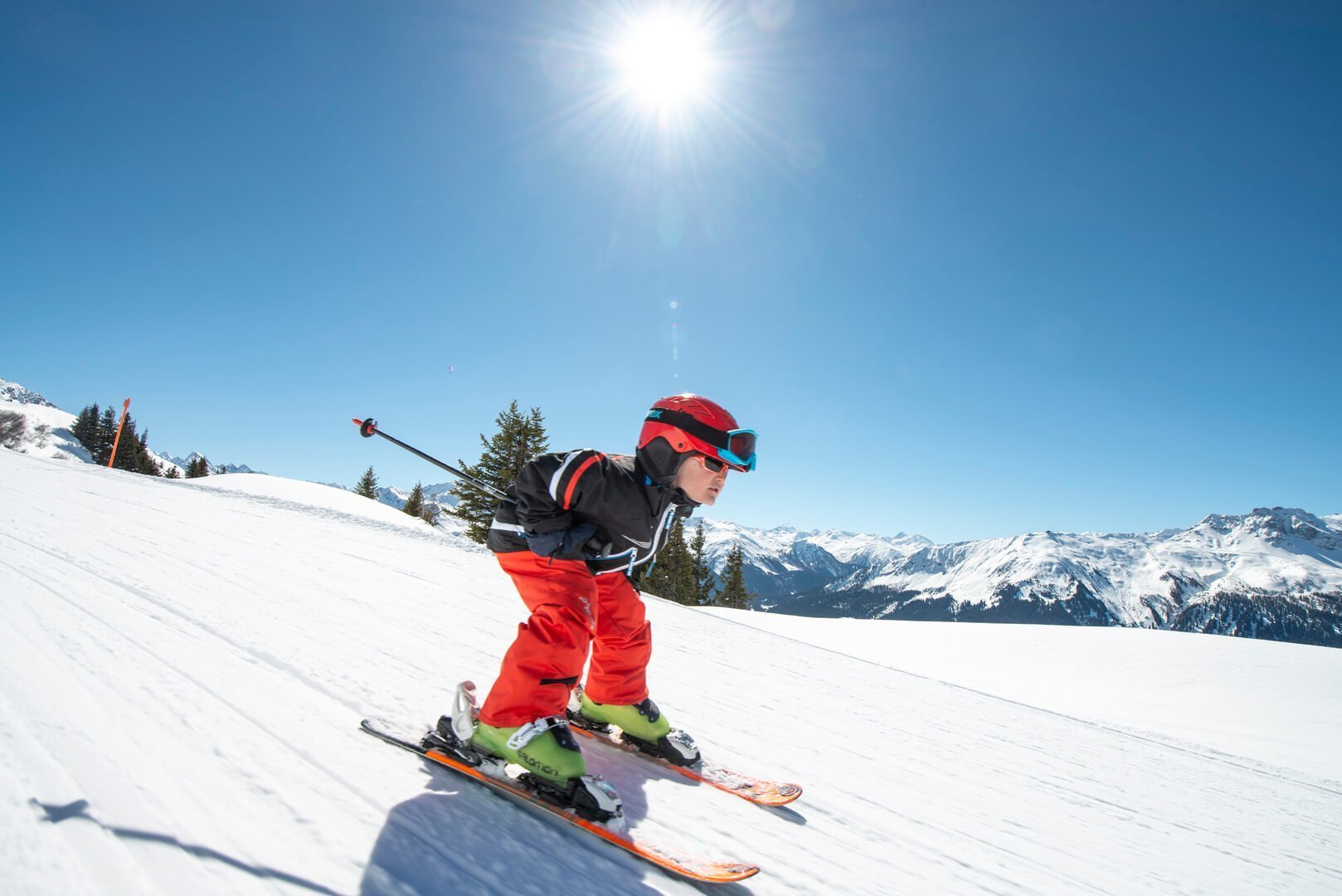 Children in skiing